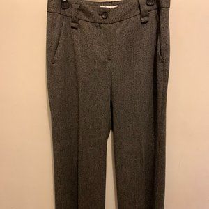 Charcoal Herringbone wide-straight leg pants (Size 8)